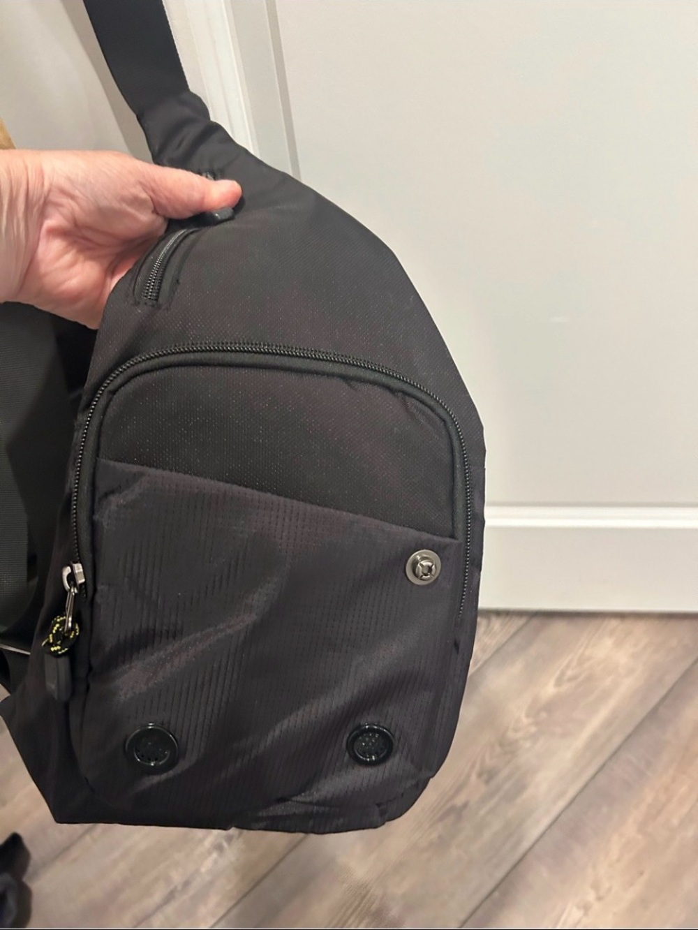 Everyday Black Nylon Sling Belt Bag